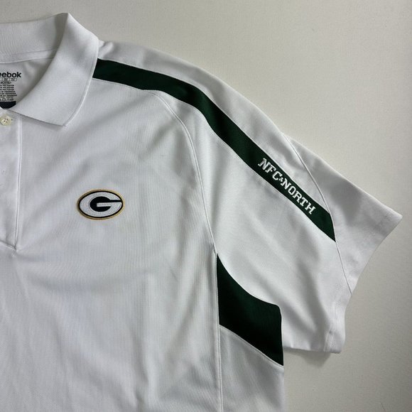Green Bay Packers Polo Shirt Mens 2XL‎ Logo Short Sleeve Football NFL Reebok - Picture 3 of 8